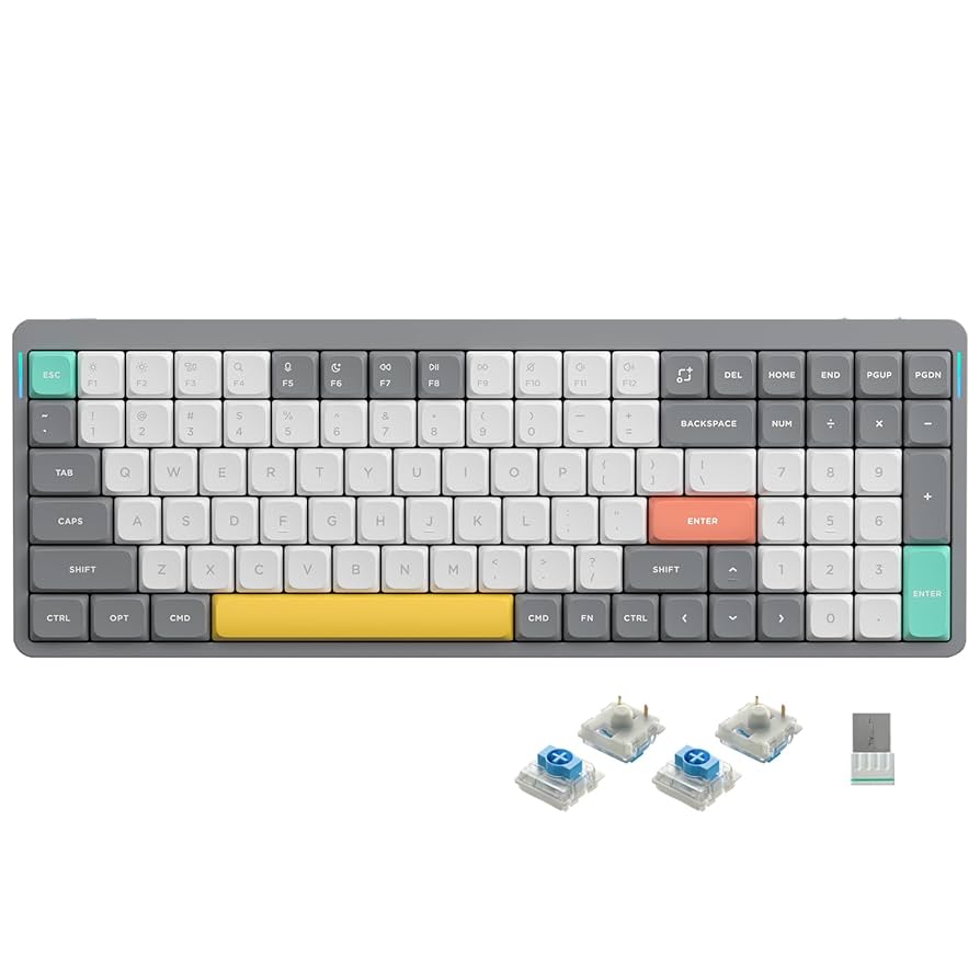 キーボード Nuphy Air96 V2 nuphy Teclado mecânico sem fio Air96 V2, teclado para jogos